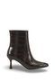 Alya Serena Women's Pointed Toe Heeled Boots 0012501 Brown Crocodile - 7