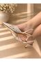Cansy Beige Lace 5 cm Elastic Heel Shoes - 2