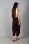 Women's Modal Trousers with Elastic Waist, Pockets and Cuffed Legs - 4