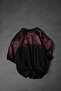Men's Black Thunder Embossed Print Oversize Tshirt - 5