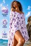 Patterned Beach Towel 70X150 cm – Soft Textured, Water Absorbent, Lightweight, and Quick-Drying Printed Beach Towel – Grey, Purple, Brown, Green