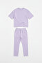 Men's Oversize Two-Thread Short-Sleeved and Elastic-Waisted Sweatpants Set - 3