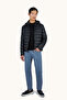 Men's Cotton Regular Fit Quilted Hooded Zippered Black Coat - 2