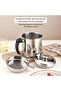 Stainless Steel Milk Boiler Pot with Lid and Strainer, Durable Kitchen Utensil for Tea Coffee Preparation, Multipurpose Saucepan with Handle, Heat Resistant Design for Daily Cooking Needs - 4