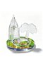 D0042C Landmark Crystal Crafts Sailing Hotel Palm Tree Combination Ornaments Travel Gifts business gifts Living Room Office Desktop Decoration with Gift Box - 7