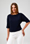 Stone Detailed Lycra Wide Collar Stylish Bodysuit