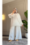 6579 - Stylish and Comfortable Olivia Jacquard Soft Viscose Fabric Loose Women's Set - 2