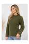 Women's Plush Fuzzy Knitwear Sweater Crew Neck Long Sleeve Soft Knitted Sweater - 2