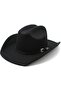 Women's/Men's cowboy hat black short wide brim beach.