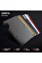 Men's ultra-thin RFID wallet gray minimalist cash strap card slot. - 4