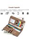 Women's PU wallet peacock blue holds 13 cards checkbook. - 2