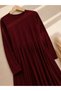 Women's Hijab Dress Long Sleeve Pleated Relaxed Fit Casual and Stylish Long Dress - 5