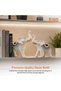Beram Royal White Elephant Figurines Set of 2 Large and Small Resin Statues with Gold Accents Lucky Trunk Up Décor for Home Office and Living Room Bedroom Shelf Tabletop Gift Luxury Decor - 3