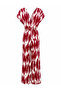 Red Patterned Viscose Jumpsuit - 7