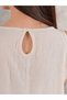 Women's Sleeveless Cotton Dress with Pockets Cream - 2