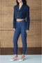 Women's Dark Blue Troklu High Waist Skinny Narrow Leg Troklu Dark Blue Jean Trousers