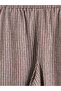 Lcwaikiki Basic Brown Elastic Waist Plaid Women's Shorts - 6