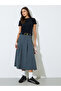 Black Ribbed Round Neck Fitted T-Shirt - 2