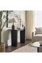 Console Table in Sleek Charcoal Color Natural Walnut Veneer - 4