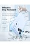 for iPhone 17 Pro Max Case with Cute Cat Ears, Baby Blue Compatible with MagSafe, Camera Control Cover, Liquid Silicone Case, Shockproof Protective Phone Case for 17 Pro Max 6.9'' - 7