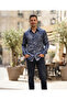 Long Sleeve Lettered Cotton Tencel Fabric Full Lycra Shirt