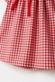 Baby Girl Dress 6-9-12-18 Months Plaid Pattern Embroidered Collar Bow Short Sleeve Stylish Casual Dress - 3