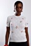 Ecru Floral Embroidered Mercerized Knitwear 140641 - 4