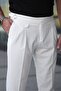 Old Money Fabric Trousers with Belted Pleated Belt Detail