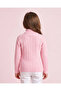 Girls Pink Turtleneck Cable Knit Pullover - 4