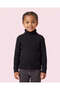 Girls Black Turtleneck Cable Knit Pullover