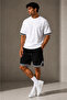 Premium Striped Men's Crew Neck Shorts T-Shirt Set - 3