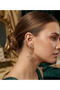 Brass Zircon Stone Geometric Model Gold Color 3-Piece Earring Set - 2