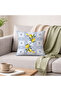 Lemon Blue Tile Patterned Decorative Throw Pillow Cover Mediterranean Summer 43X43 cm - 4