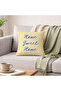 Home Sweet Home Yellow Striped Decorative Throw Pillow Cover Retro Home Decor 43X43 cm - 6