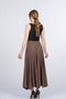 Women's Summer Brown Velmora Modal Fabric Straight Waist Skirt 6895 - 4