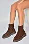 Z555657302 Brown Genuine Leather Suede Women's Boots - 3