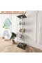 4-Shelf Glass Display Cabinet with LED Lights, 1-Door Floor Standing Curio Cabinet with Universal Wheel for Home or Office, Black Glass Bookshelf for Collections, Decor, and Corner Display - 6