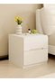 1-Piece Modern Design Wood Nightstand for Bedroom Wide Top End Table with Storage Drawers Bedside Storage Cabinet for Living Room Office 40x41x45 cm (Fully Assembled) - 4