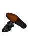Black Color Laceless Genuine Leather Men's Shoes - 3