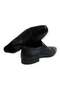 Black Color Laceless Genuine Leather Men's Shoes - 2
