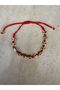 Gold Ezme Flake Red Thread Bracelet - 2