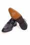 Black Color Lace-Up Genuine Leather Men's Shoes - 3
