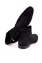 Black Color Laceless Genuine Suede Leather Men's Boots - 2