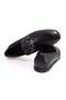 Black Color Laceless Genuine Leather Leather Sole Men's Shoes - 2
