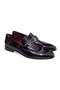 Black Color Laceless Genuine Leather Leather Sole Men's Shoes