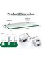 Bathroom Wall Shelf Shower Shelf Glass 30 cm 1 Piece | Glass Shelf, Transparent, Shower Shelf Organizer for Bathroom and Kitchen - 2