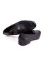 Black Color Laceless Genuine Leather Men's Shoes - 2