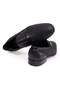 Black Color Laceless Genuine Leather Leather Sole Men's Shoes - 2