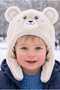 1-4 Years Old Boy's Plush Fleece Beret with Figure
