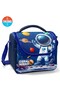 Navy Blue Astronaut Patterned 5-Piece School Bag Set Backpack Pen Holder Lunch Box Thermos - 4